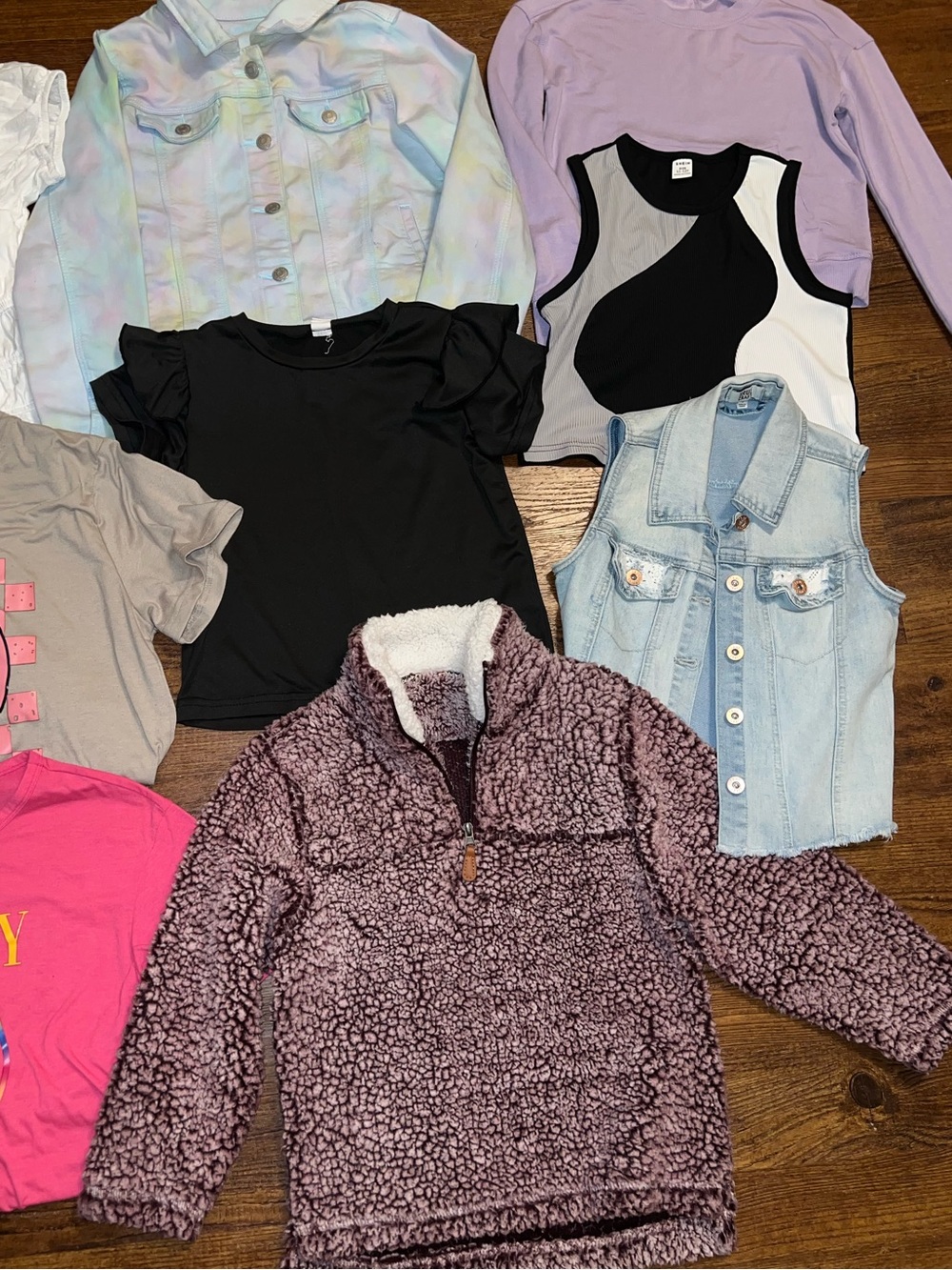 Girls Bundle of Shirts, Jackets, Tank, Vest Sizes M(8)- XL (14) Various Brands - Picture 11 of 11